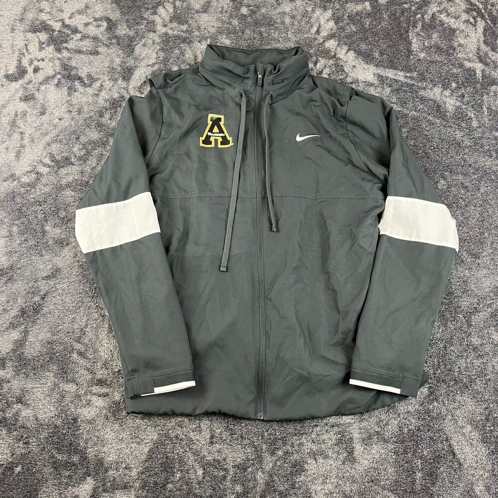 Nike Appalachian State Hooded Dry Training Jacket Gray Full Zip Vented L